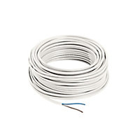Time 2192Y White 2 core Multi-core cable 0.75mm² x 25m
