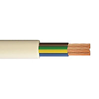 Time 3093Y White 3-core Resistant to heat Multi-core cable 2.5mm² x 25m