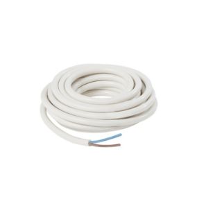 Time 3182Y White 2-core Flexible Cable 1.5mm² x 5m