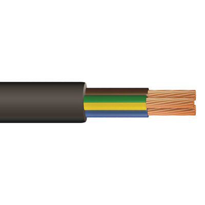Time 3183P Black 3-core Cable 0.75mm² x 10m