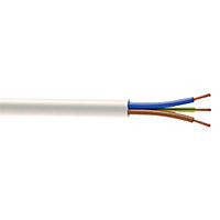 Time 3183Y White 3-core Cable 1.5mm² x 10m