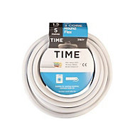 Time 3183Y White 3 core Multi-core cable 1.5mm² x 5m