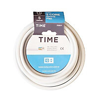 Time 3185Y White 5 core Multi-core cable 1mm² x 5m