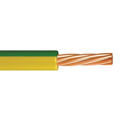 Time 4mm² Green & yellow Conduit wiring cable, 10m