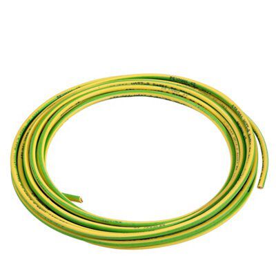Time 4mm² Green & yellow Conduit wiring cable, 5m