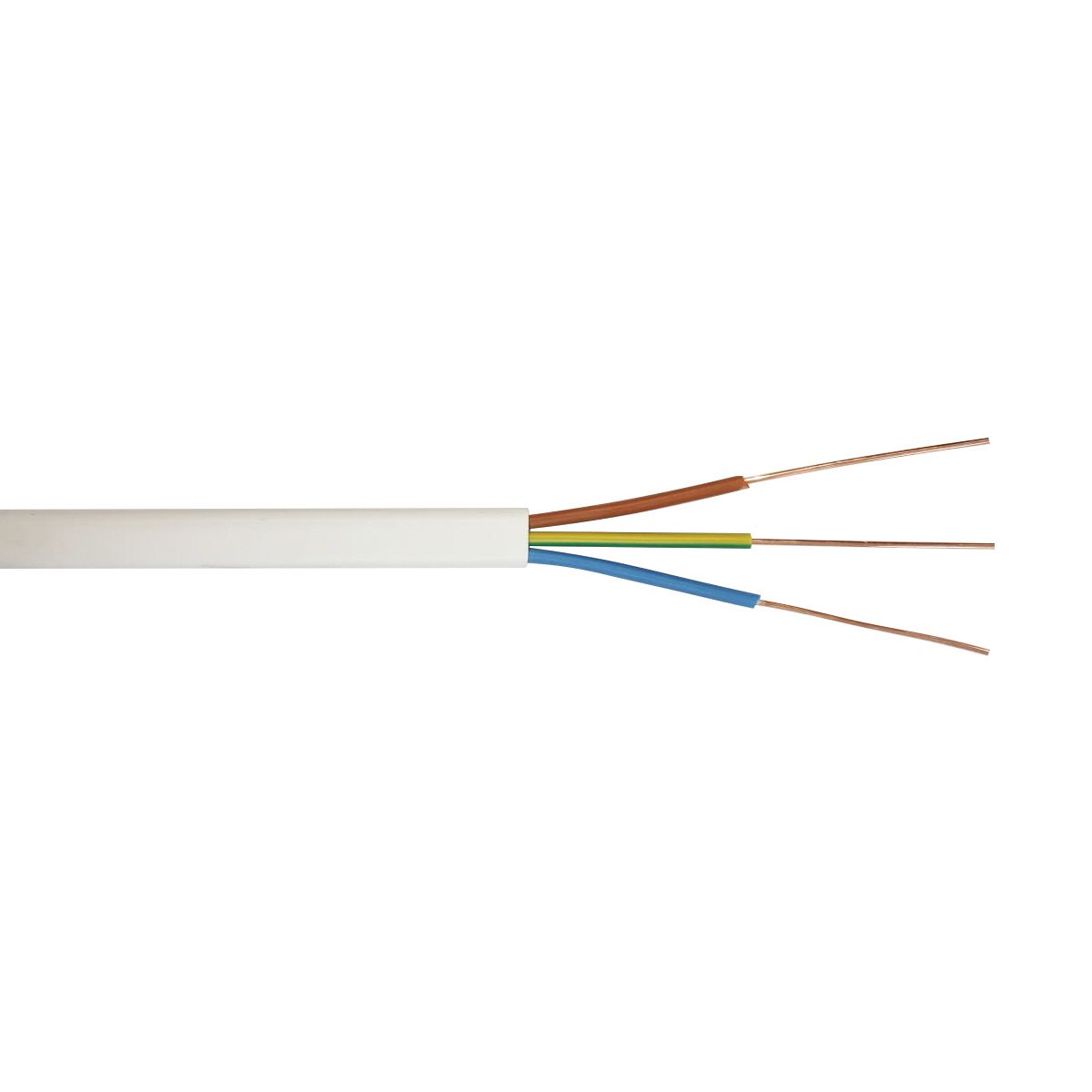 Time 6193B White 3-core Cable 10mm² x 10m