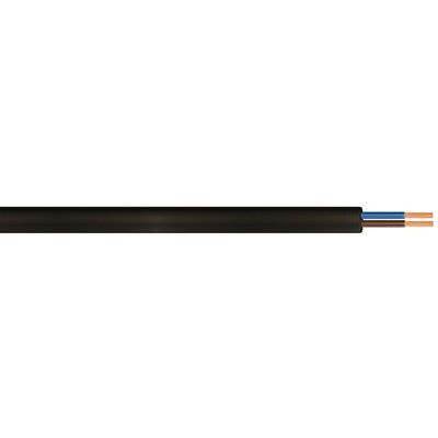 Time Black 2-core Flexible Cable 0.75mm² x 5m | DIY at B&Q