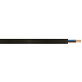 Time Black 2-core Flexible Cable 0.75mm² x 5m