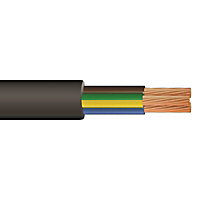 Time Black 3 core Multi-core cable 10m