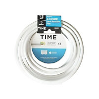 Time White 3-core Cable 1.5mm² x 5m