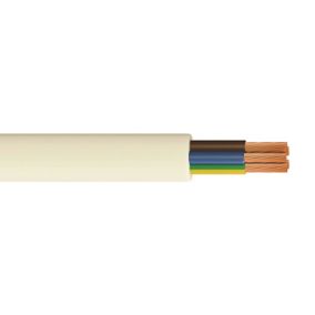 Time White 5-core Flexible Cable 1mm² x 10m
