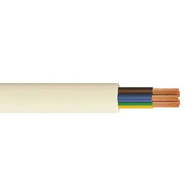 Time White 5-core Flexible Cable 1mm² x 5m