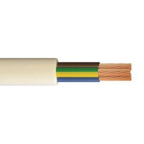 Time White Heat resistant 3-core Flexible Cable 2.5mm² x 5m