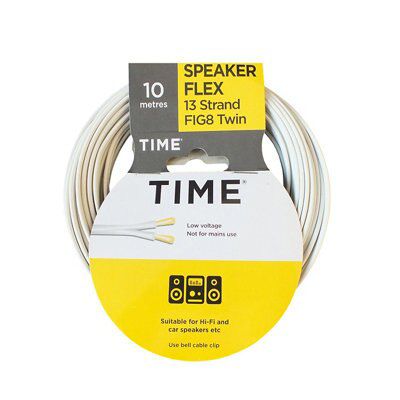 Time White Speaker cable 0.2mm² x 10m