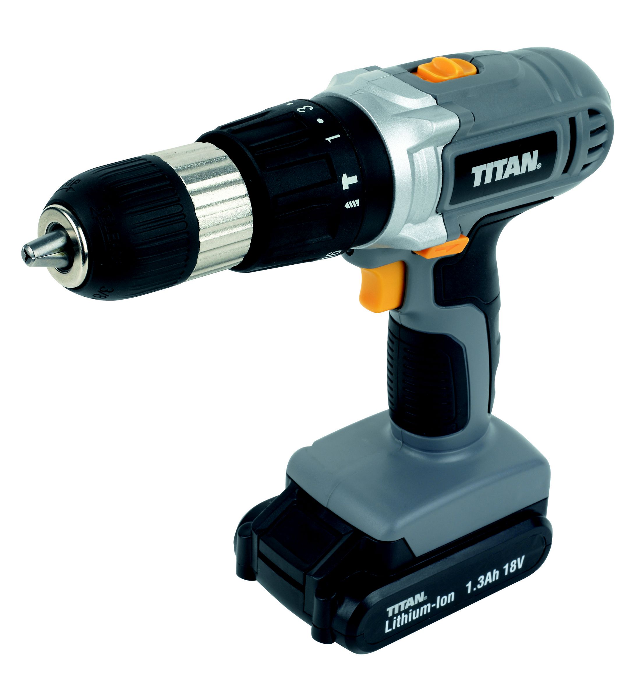 Titan 18V 1.3Ah Li ion Cordless Combi drill TTI526COM 2