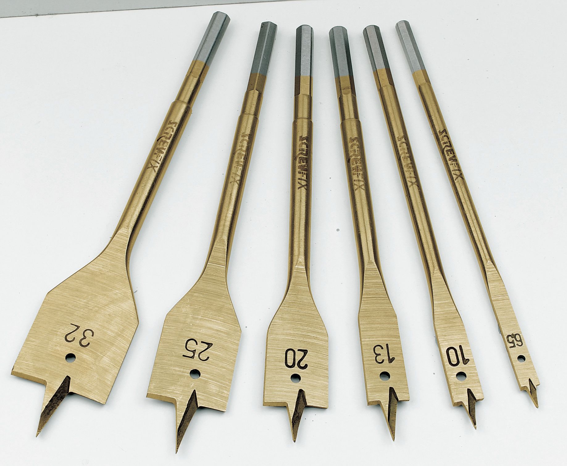 TITANIUM FLAT BIT SET 6 PIECE