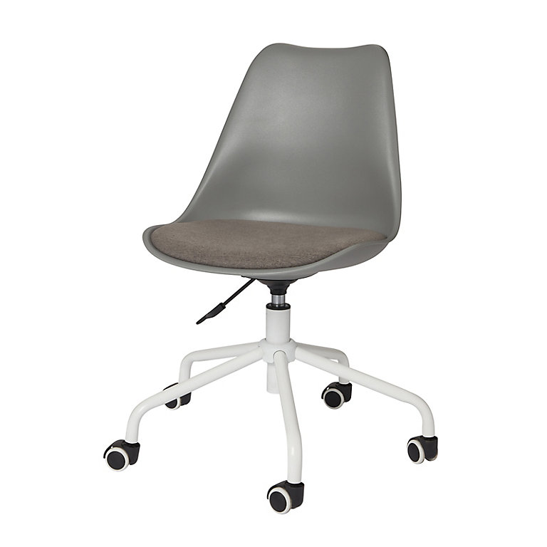 Tivissa Grey Office Chair H 820mm W, Stylish Office Chairs Uk