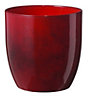 Tiwlip Brushed Dark red Ceramic Mottled Plant pot (Dia)33cm