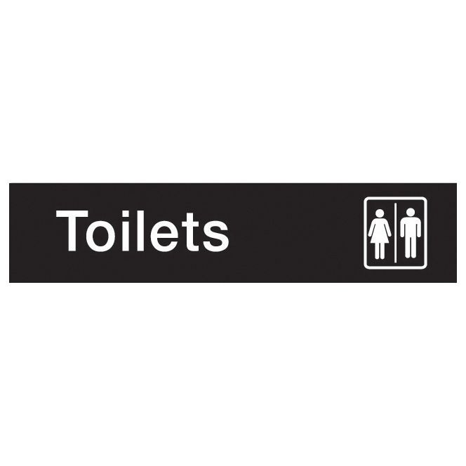 Toilets Self-adhesive labels, (H)50mm (W)200mm | DIY at B&Q