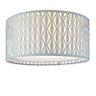 Toni Brushed Fabric & metal Mid grey 2 Lamp LED Ceiling light