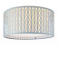 Toni Brushed Fabric & metal Mid grey 2 Lamp LED Ceiling light