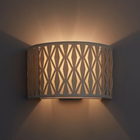 Toni Fabric Grey LED Wall light