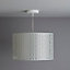 Toni Pendant Mid grey Antique brass effect LED Pendant ceiling light, (Dia)400mm