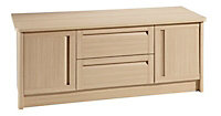 Torino Oak effect 2 Drawer Chest of drawers (H)570mm (W)1374mm (D)488mm