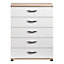 Torus White oak effect 5 Drawer Chest of drawers (H)1052mm (W)804mm (D)424mm
