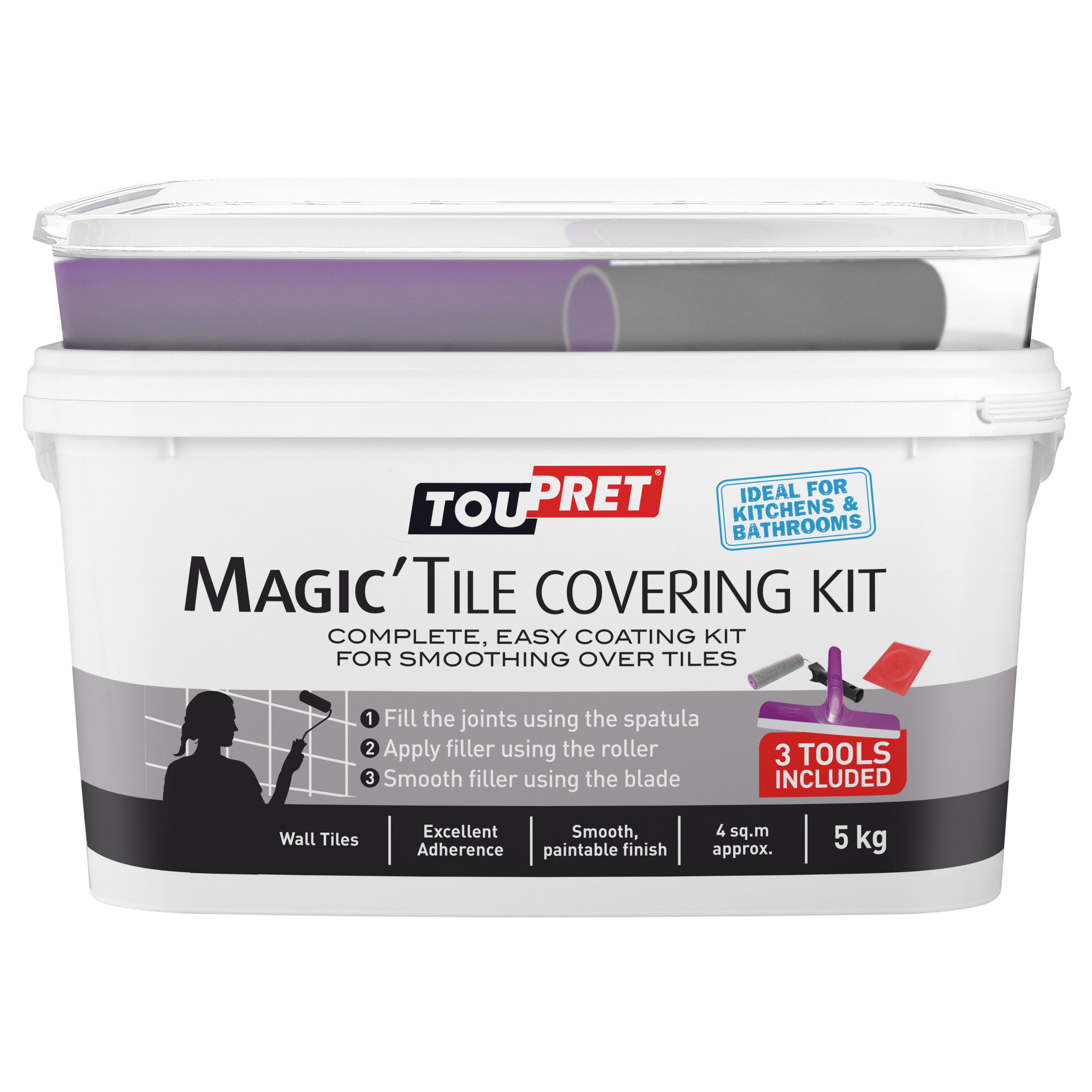 Toupret Tiled Surface Ready Mixed Finishing Plaster, 5kg Tub | DIY At B&Q