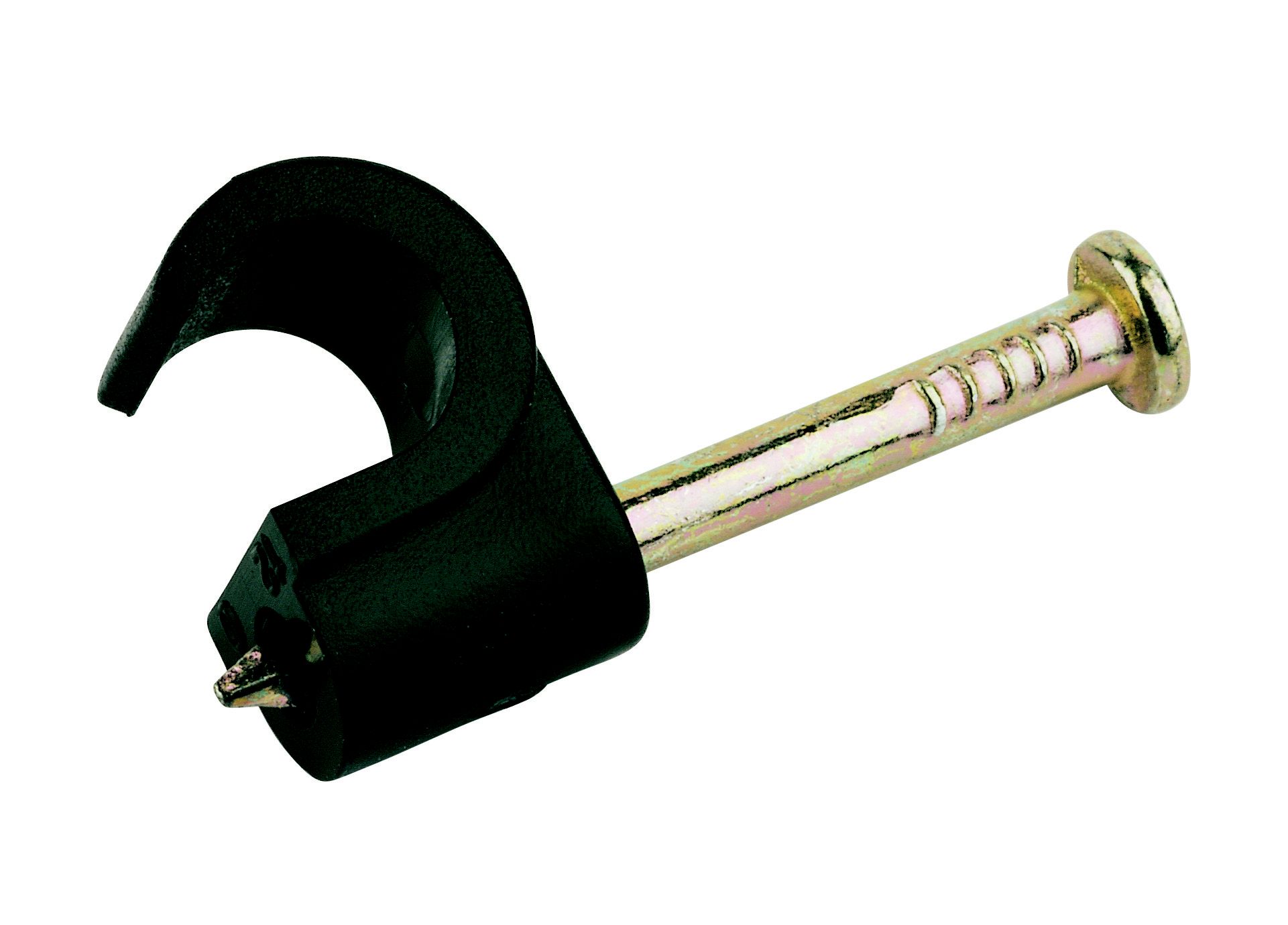 Tower Black Cable clip Pack of 100