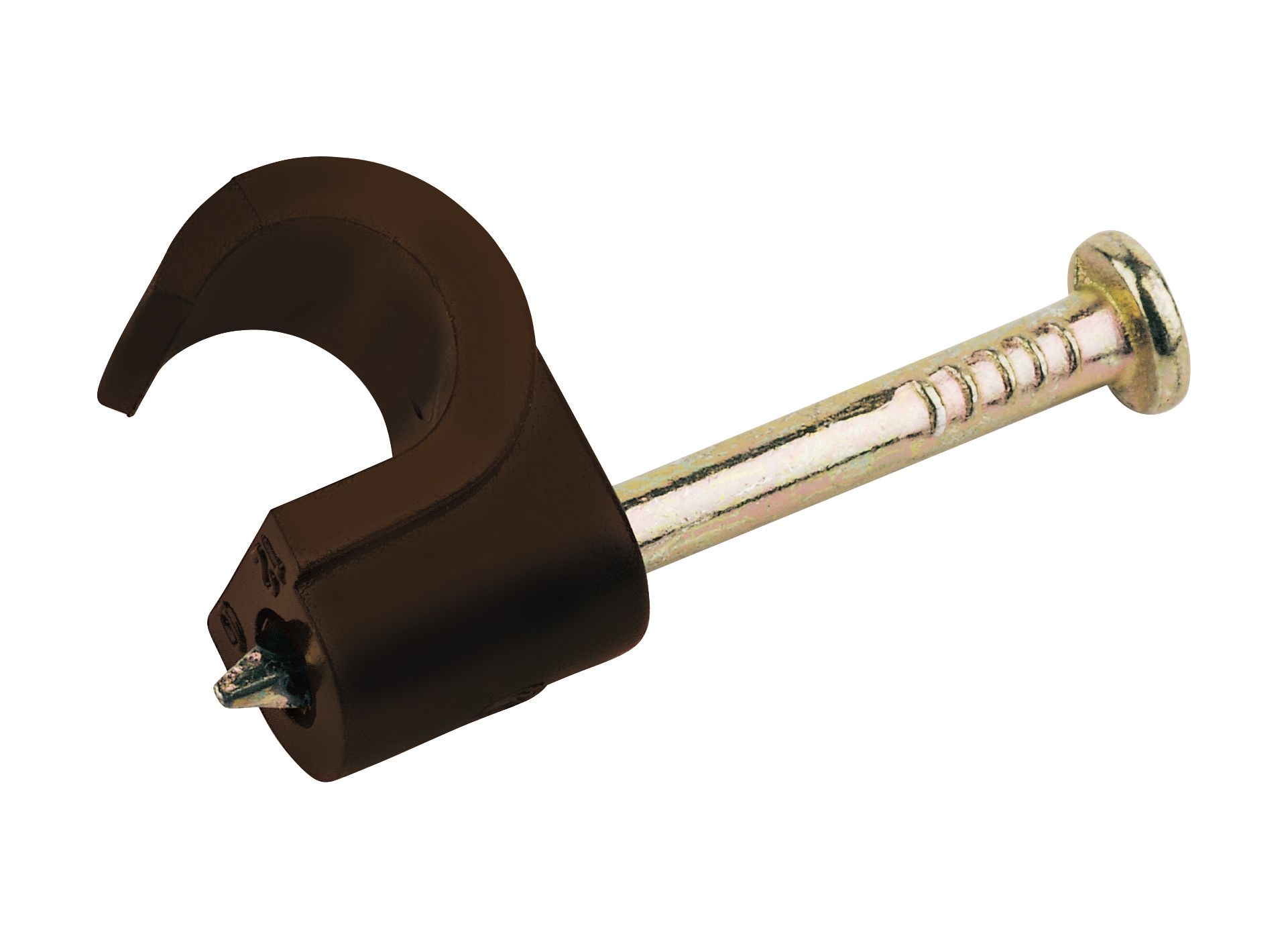 Tower Brown Cable clip Pack of 100