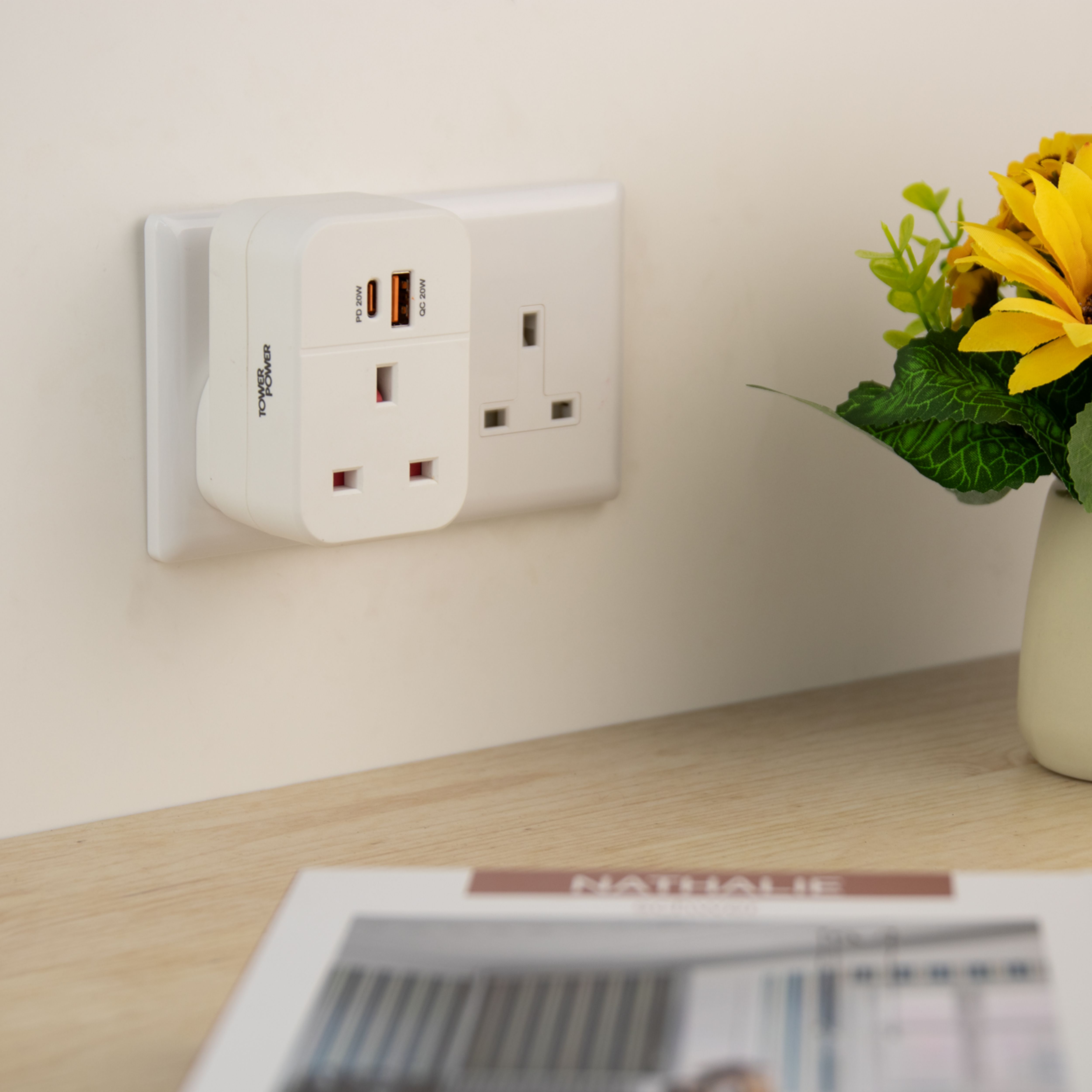 Tower Power Delivery 3A USB adaptor plug