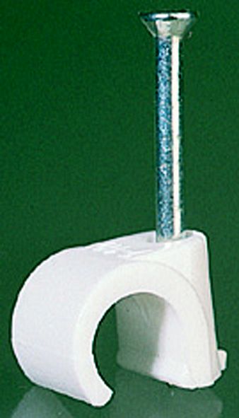 Tower White Cable clip Pack of 100