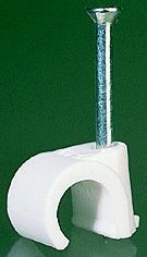 Tower White Cable clip Pack of 100