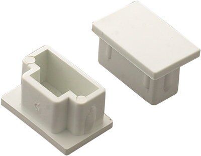 Tower White Trunking end cap, Pack of 2