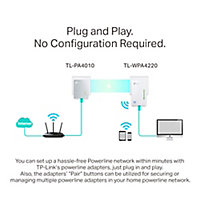 TP Link Powerline adapters TL-WPA4220 KIT Single-band Powerline, Set of 2