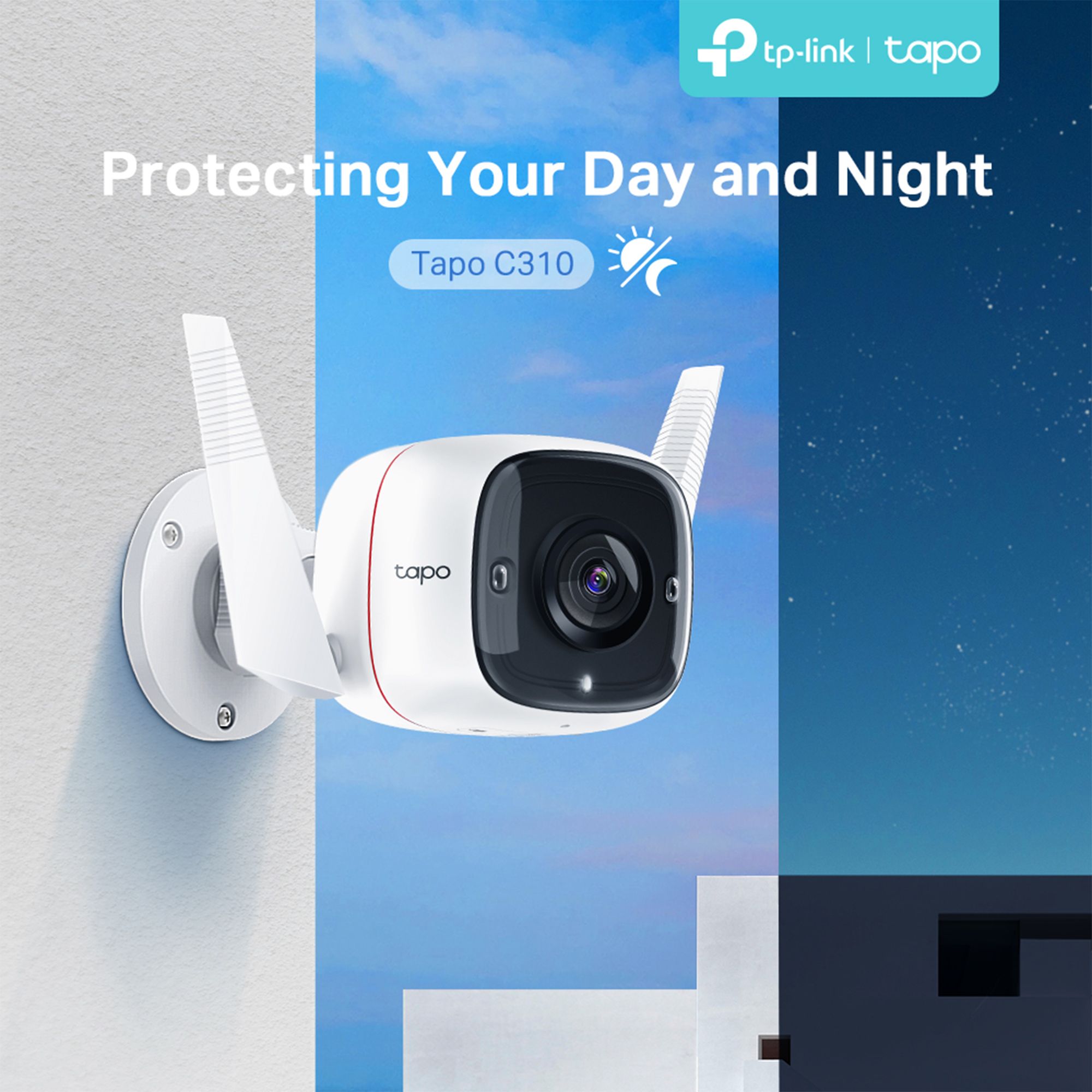 TP-Link Security Camera Tapo C310 Mains-powered All-in-one security system, White