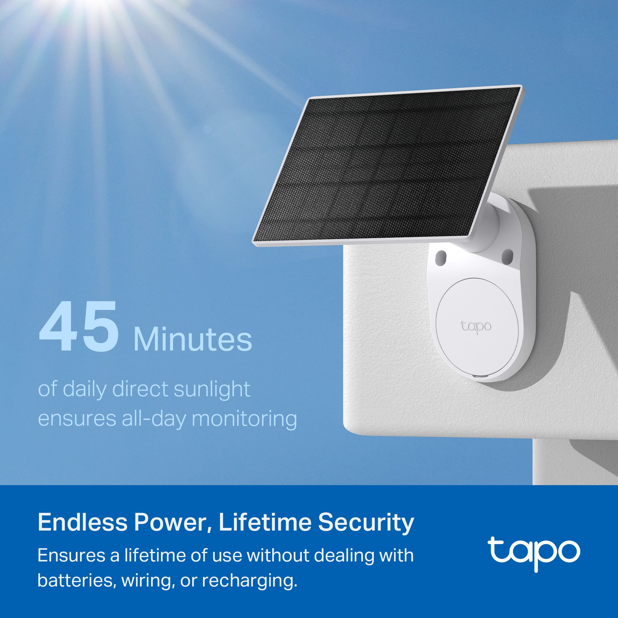 TP-Link Security Camera Tapo C410 KIT Solar-powered All-in-one security system, White