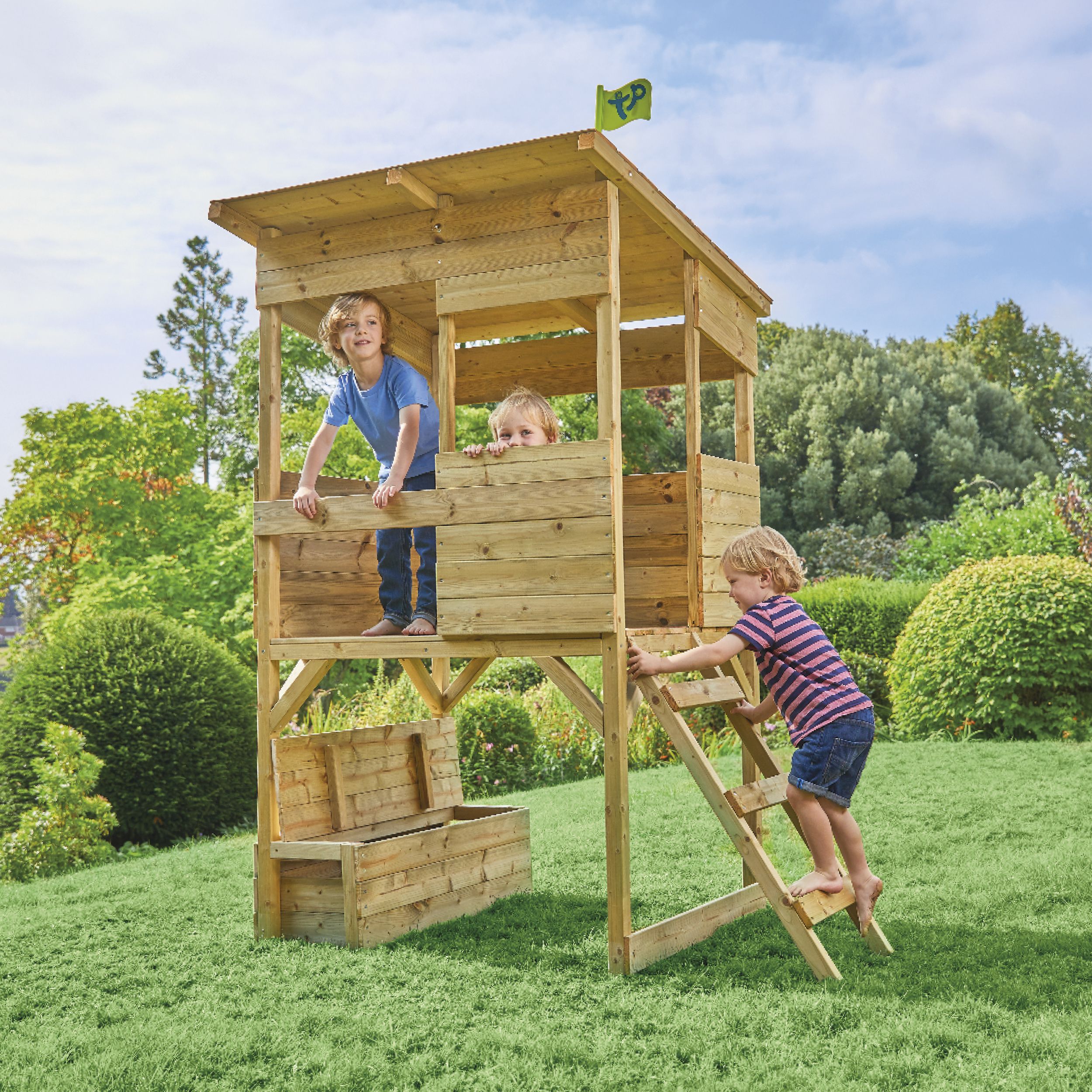 Wooden playhouse sale with assembly