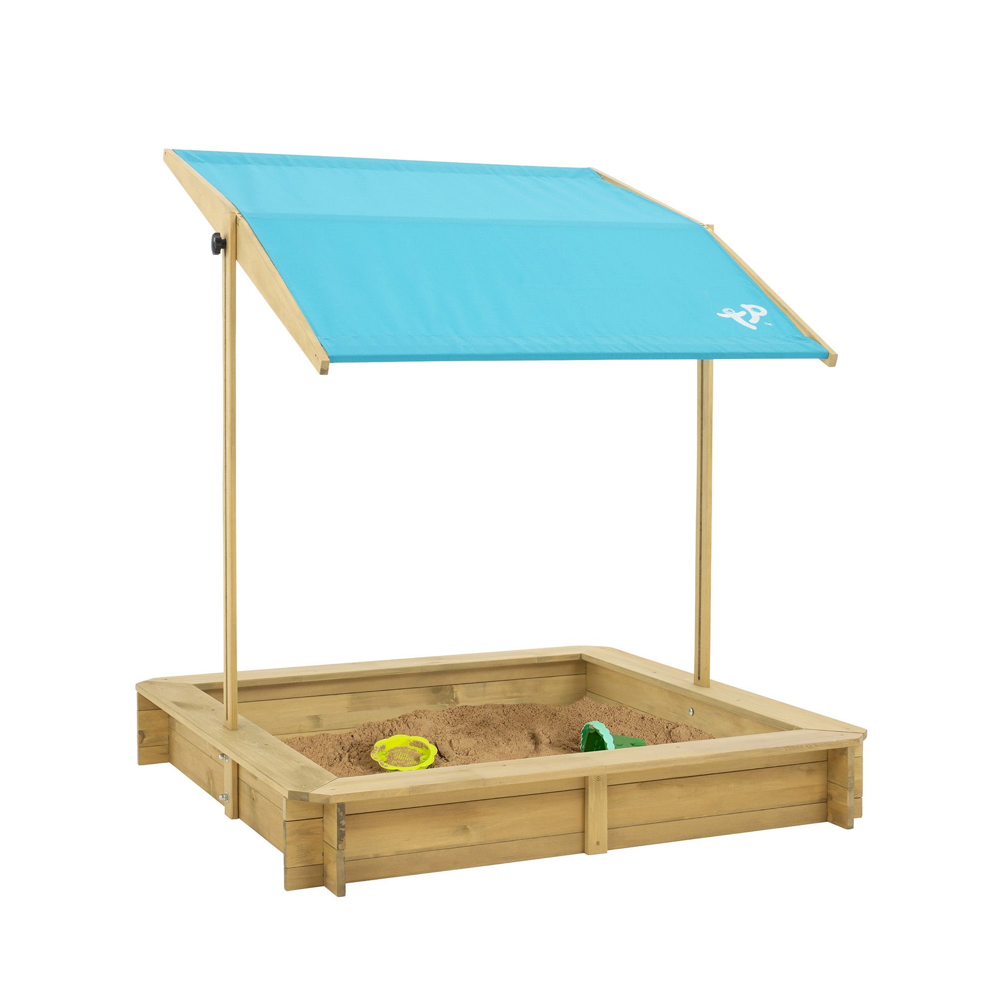 TP Toys Timber Rectangular Sand pit, Pack of 1 with Canopy | DIY at B&Q