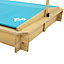 TP Toys Timber Rectangular Sand pit, Pack of 1 with Canopy