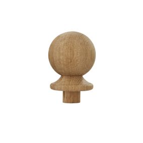 Trademark Ball Natural Oak Newel cap (L)85mm (W)85mm