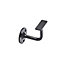 Trademark Polished Black Metal Handrail bracket (L)78mm (H)72mm