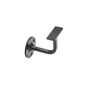Trademark Polished Black Metal Handrail bracket (L)78mm (H)72mm