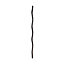 Traditional Black Iron Wavy Landing spindle (H)855mm (W)14mm