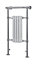 Traditional Chrome effect Electric Towel warmer (W)479mm x (H)952mm