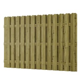 Traditional Double sided Pressure treated 5ft Natural Timber Fence panel (W)1.8m (H)1.5m
