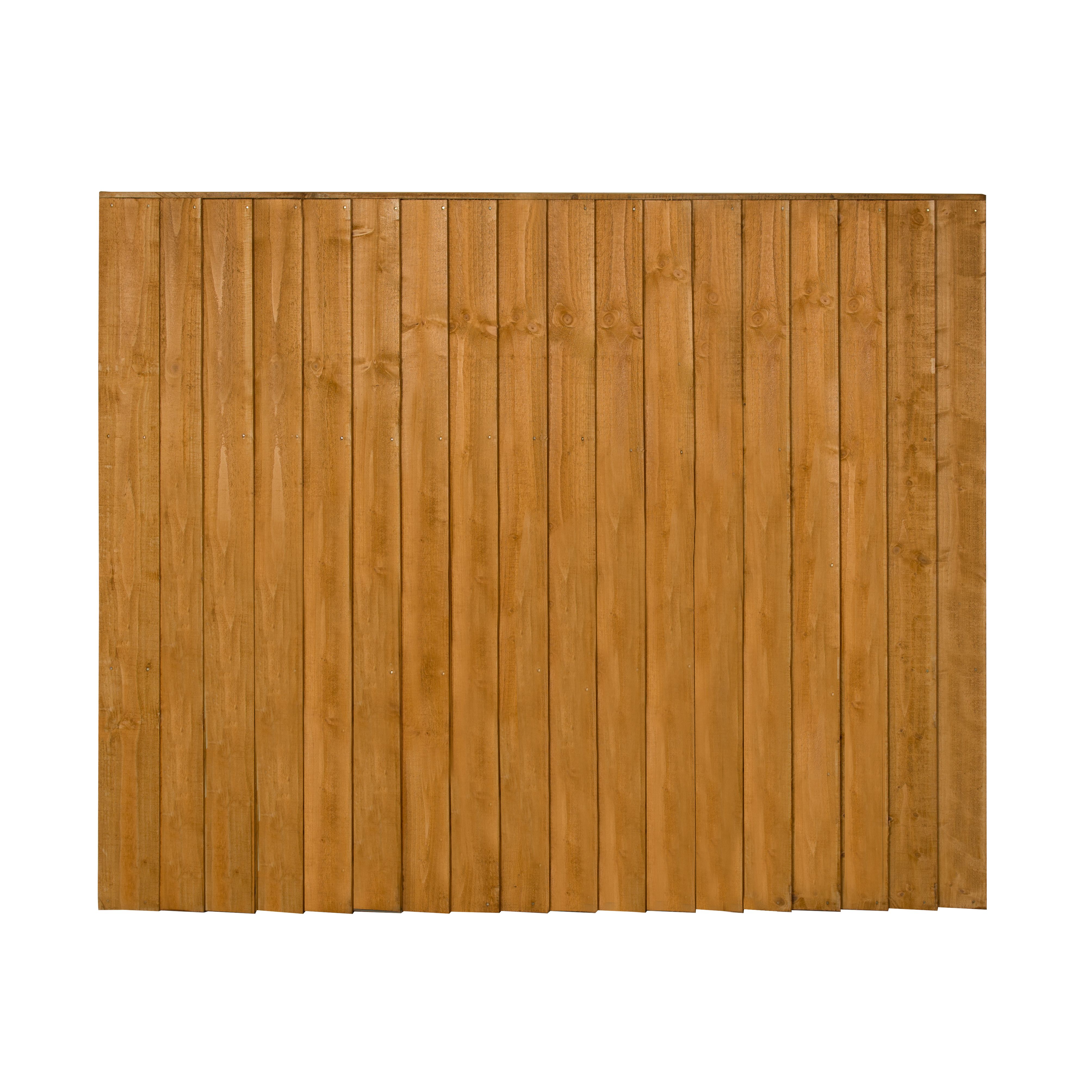 Traditional Feather edge 5ft Wooden Fence panel (W)1.83m (H)1.54m, Pack of 5