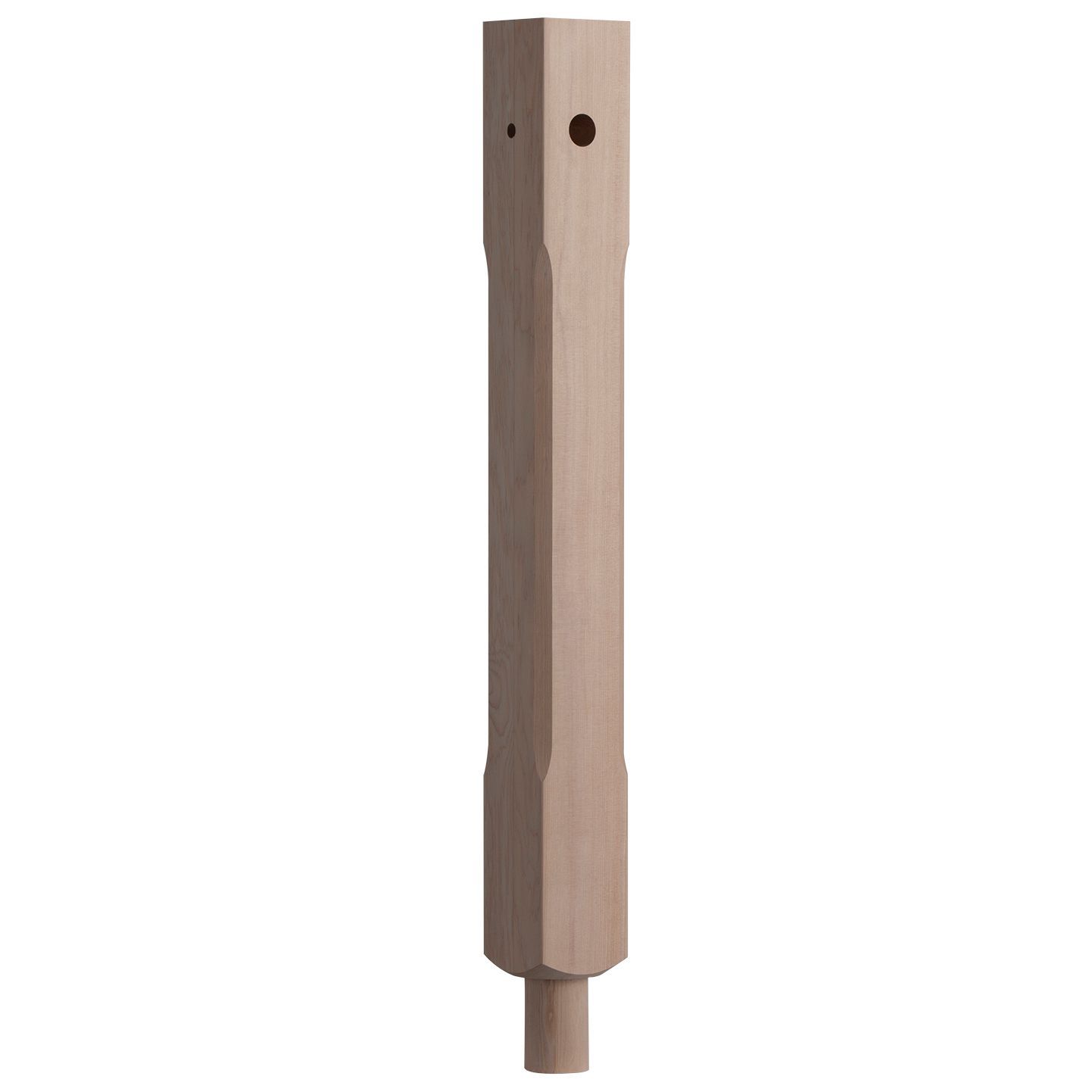 Traditional Hemlock Stop chamfer bottom newel post (H)82mm (W)82mm ...